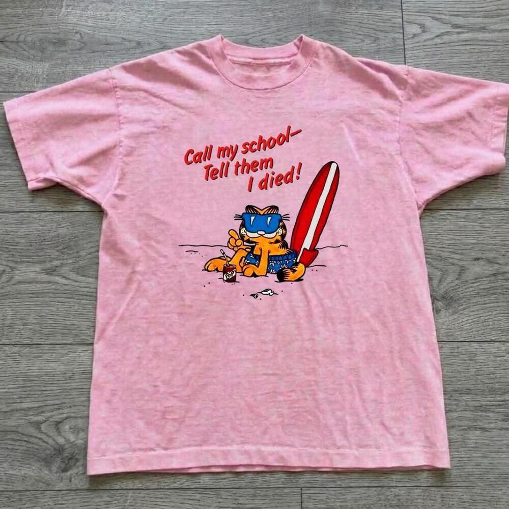 Garfield Tee With Funny Text